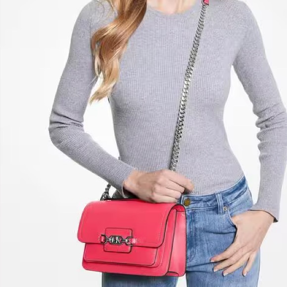 NWOT Michael kors Heather Large Leather Shoulder Bag - Picture 6 of 7